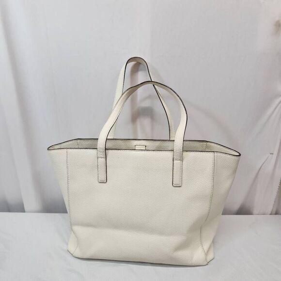 Kate Spade New York Bridge Place Francisca Large Tote Leather Bag White Cream - Picture 2 of 13